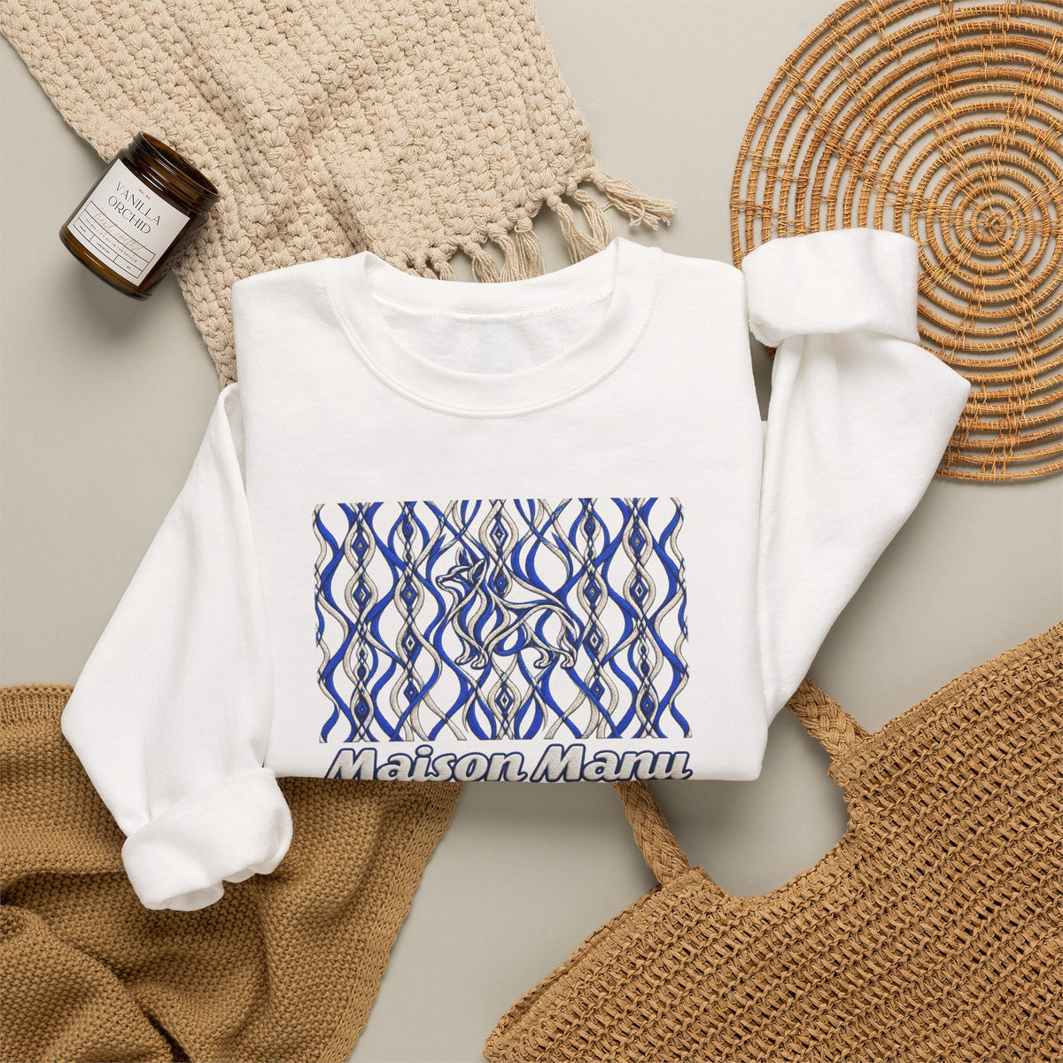 Maison Manu｜Royal Weave Corgi Sweatshirt