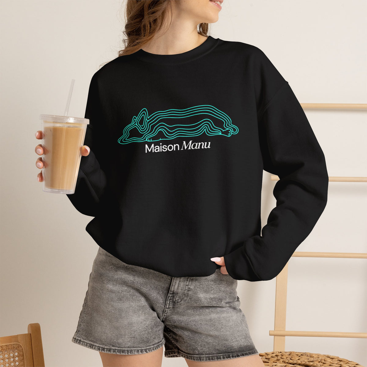 Maison Manu｜Contour Corgi Sweatshirt