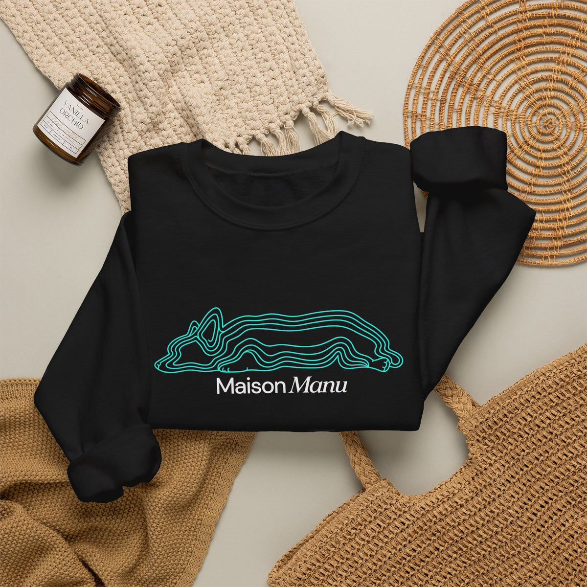 Maison Manu｜Contour Corgi Sweatshirt