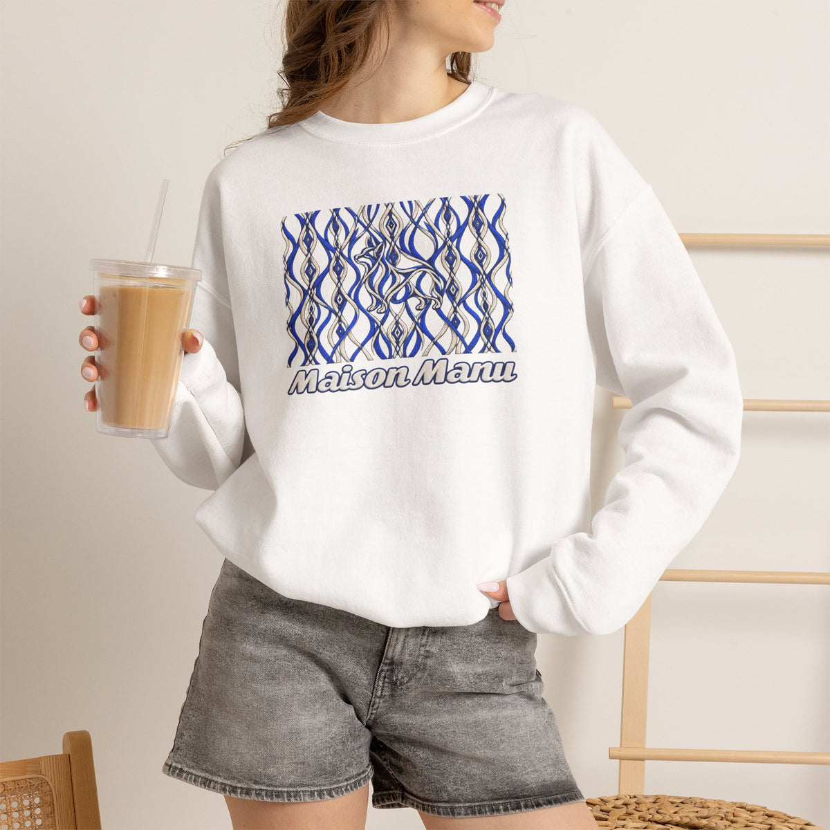 Maison Manu｜Royal Weave Corgi Sweatshirt