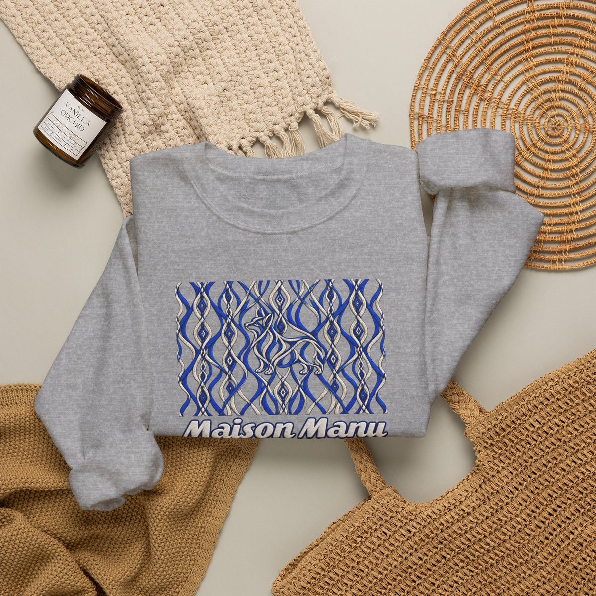 Maison Manu｜Royal Weave Corgi Sweatshirt